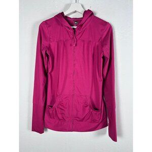 REI Womens Pink Full-Zip Hooded Jacket Small Lightweight Activewear Pockets
